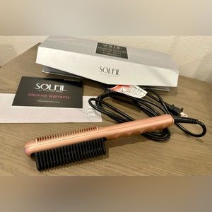 NIB Soleil Rose Gold Styling Comb Heat Brush